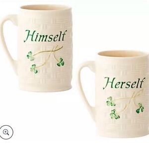 Two Belleek mugs. New with tags, no box.